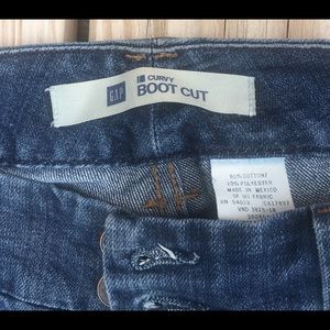 GAP bootcut curvy denim jeans, size 10 regular.